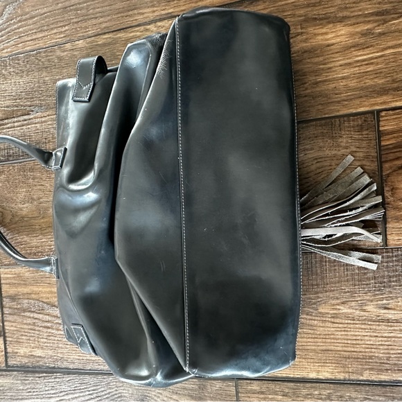 ALBERTA Di CANIO Grey Leather Tote Bag - Picture 3 of 9